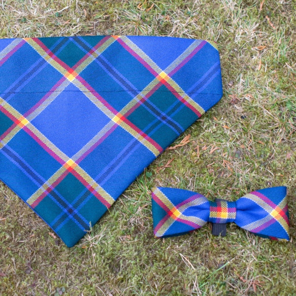 Tartan Dog Bandana and Bow Tie