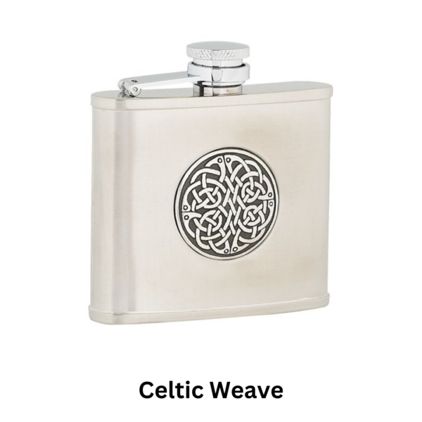 Hip Flask with Celtic Weave Design